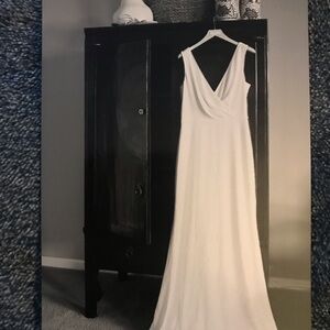 Elegant White Sleeveless Gown - Anthropologie 2015. Professionally drycleaned.